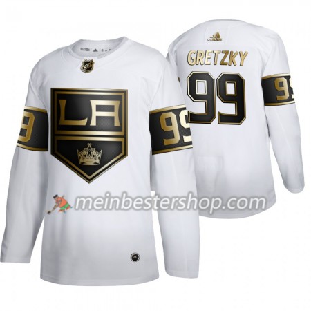 Los Angeles Kings Wayne Gretzky 99 Adidas 2019-2020 Golden Edition Weiß Trikot Authentic - Herren